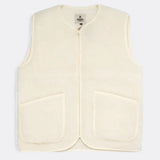 Cream-colored vest on a white background