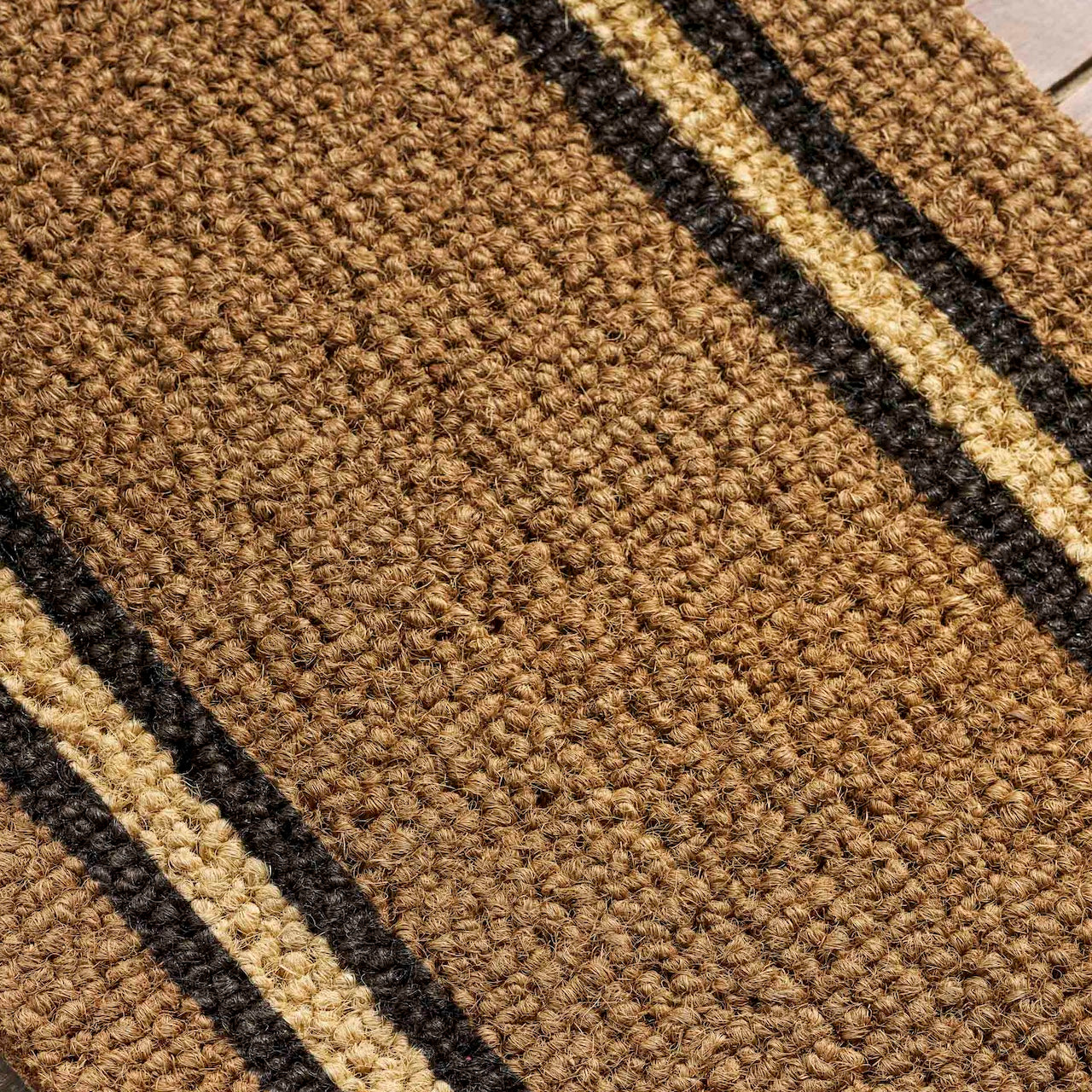 Hartford Stripe Door Mat Antique Brown by Garden Trading