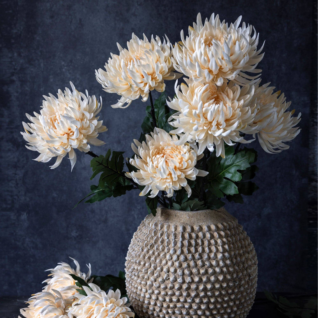 Artificial Chrysanthemum in Cream