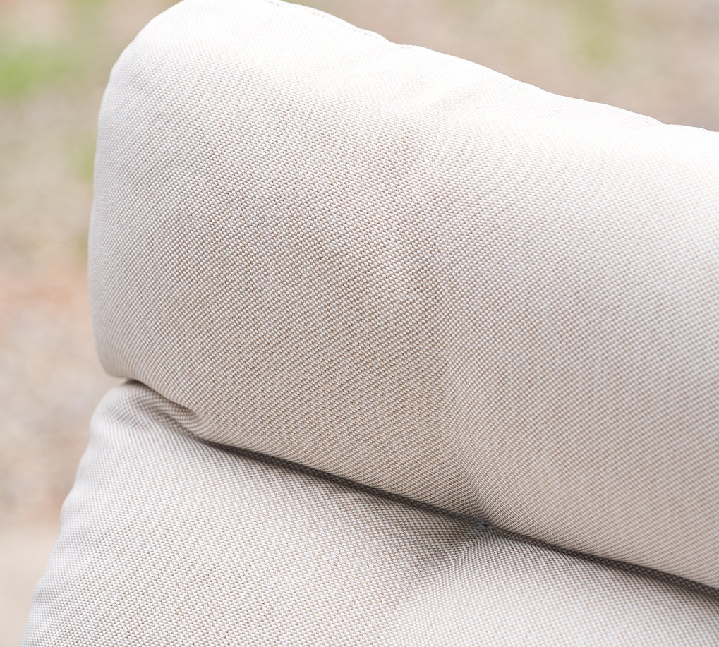 close up of beige polyester fabric 