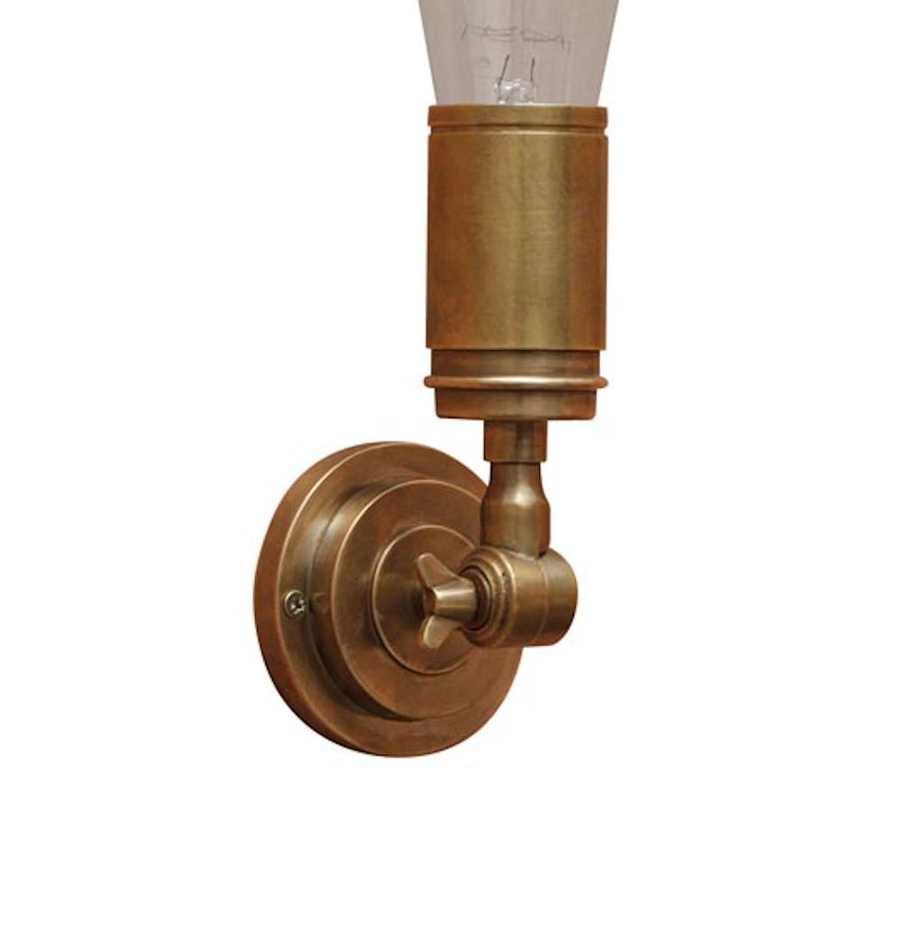 industrial style brass wall light 