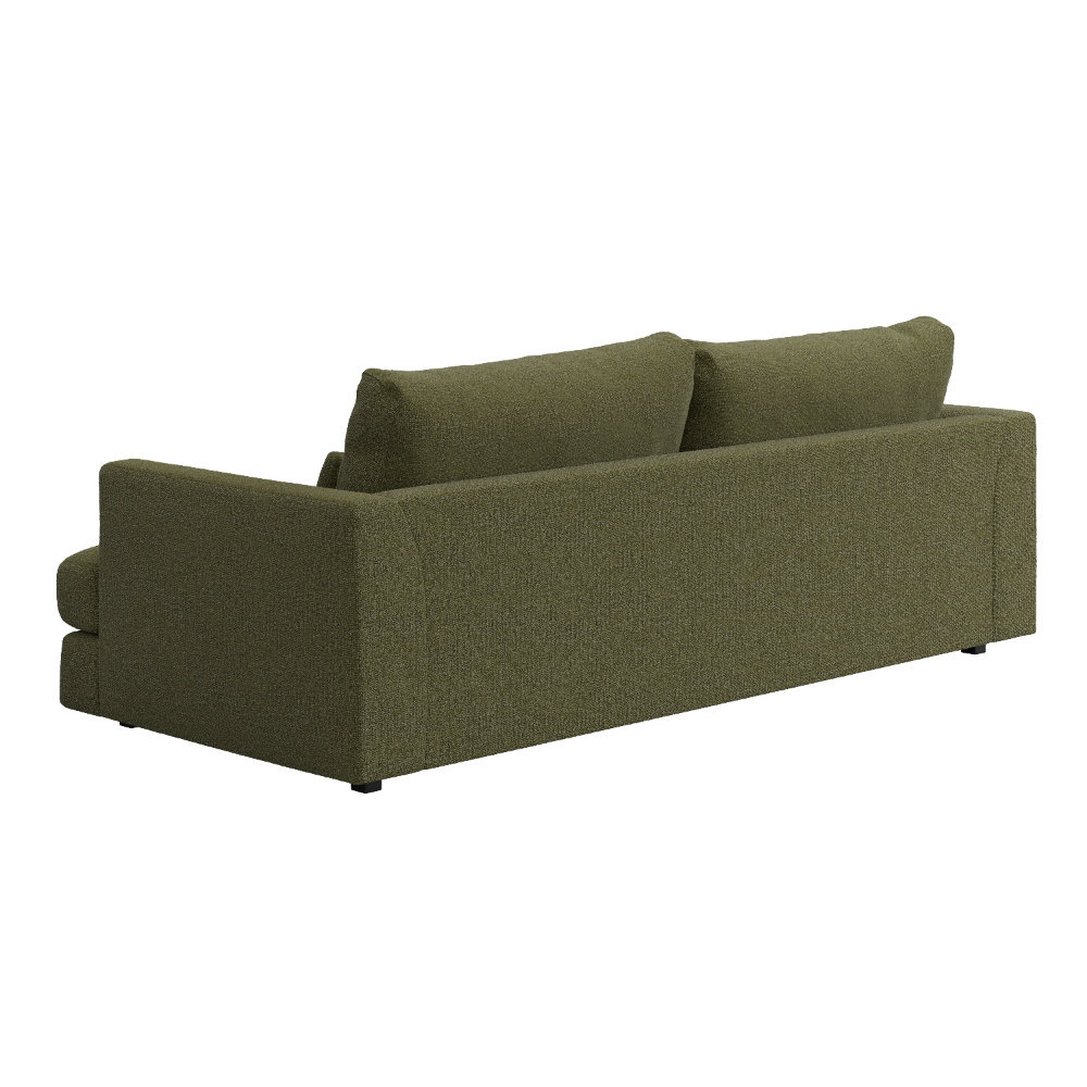 Green sofa on a white background