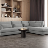 Grey sectional sofa in living room