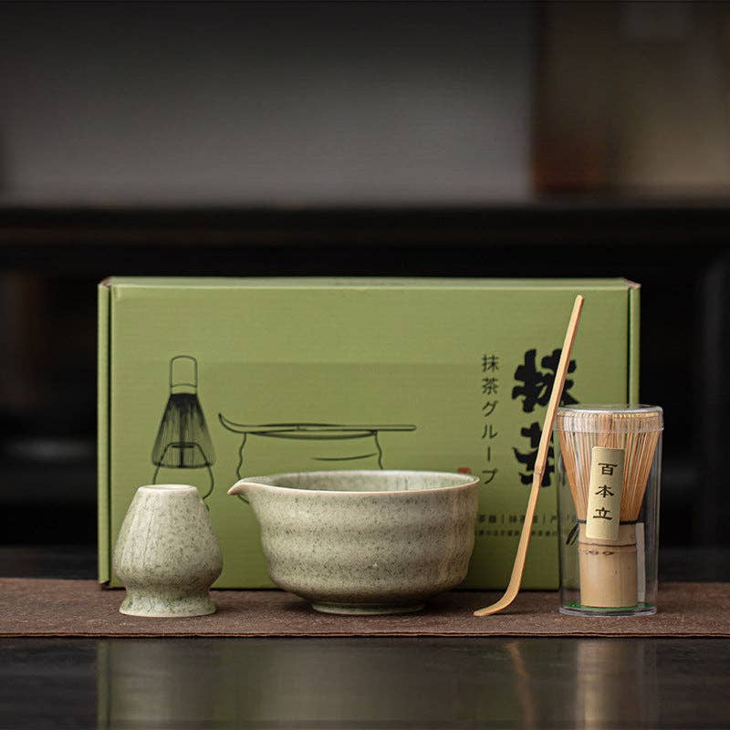 Green Ceramic Matcha Gift Set