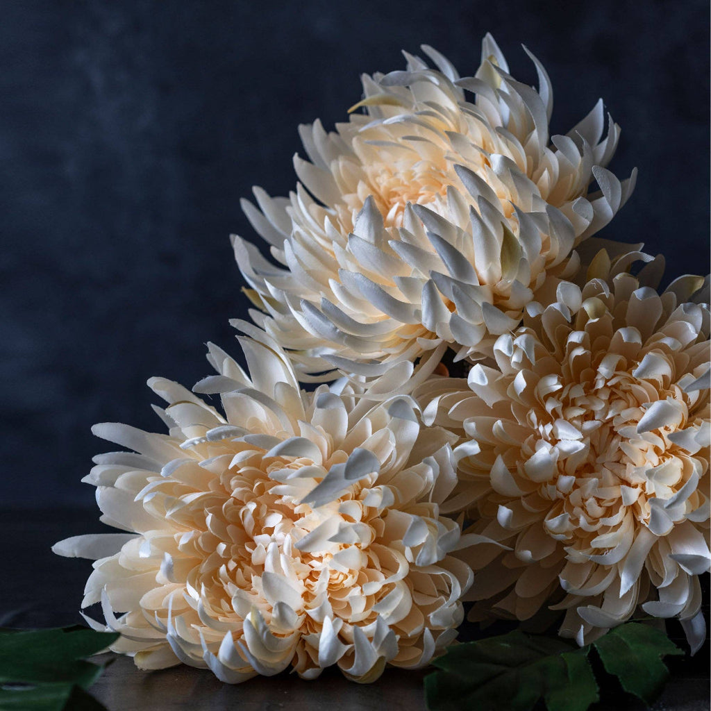 Artificial Chrysanthemum in Cream