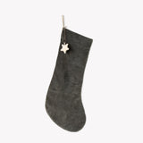 Velvet Christmas Stocking in Forest Green