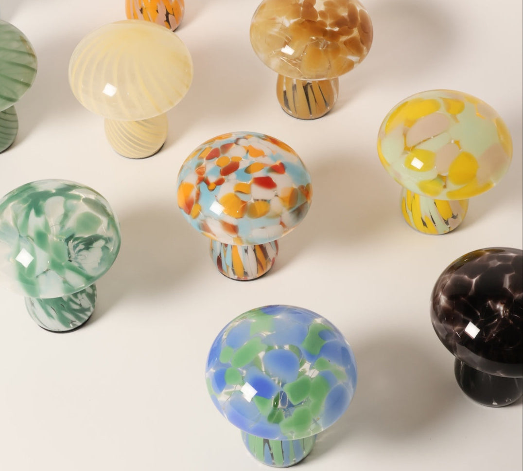 glass mushroom lamps 