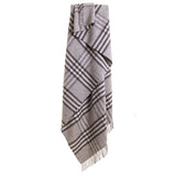 Tweedmill Hex Check Grey Wool Throw 