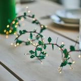 Holly Lights with fabric leaves by Lightstyle