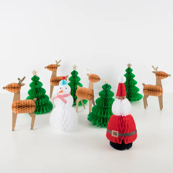 Honeycomb paper Christmas character decorations 