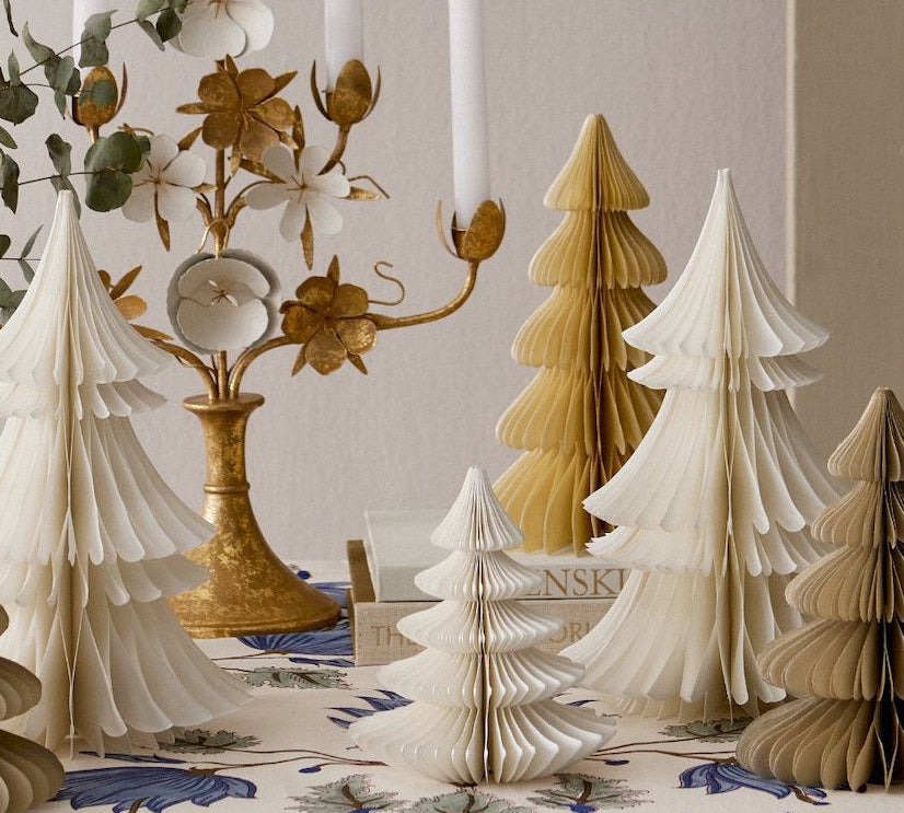 Paper Christmas tree ornaments 