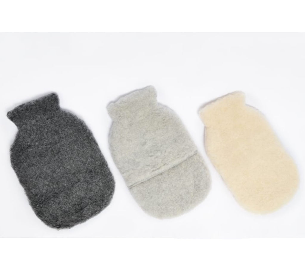 Fleece wool hot water bottles