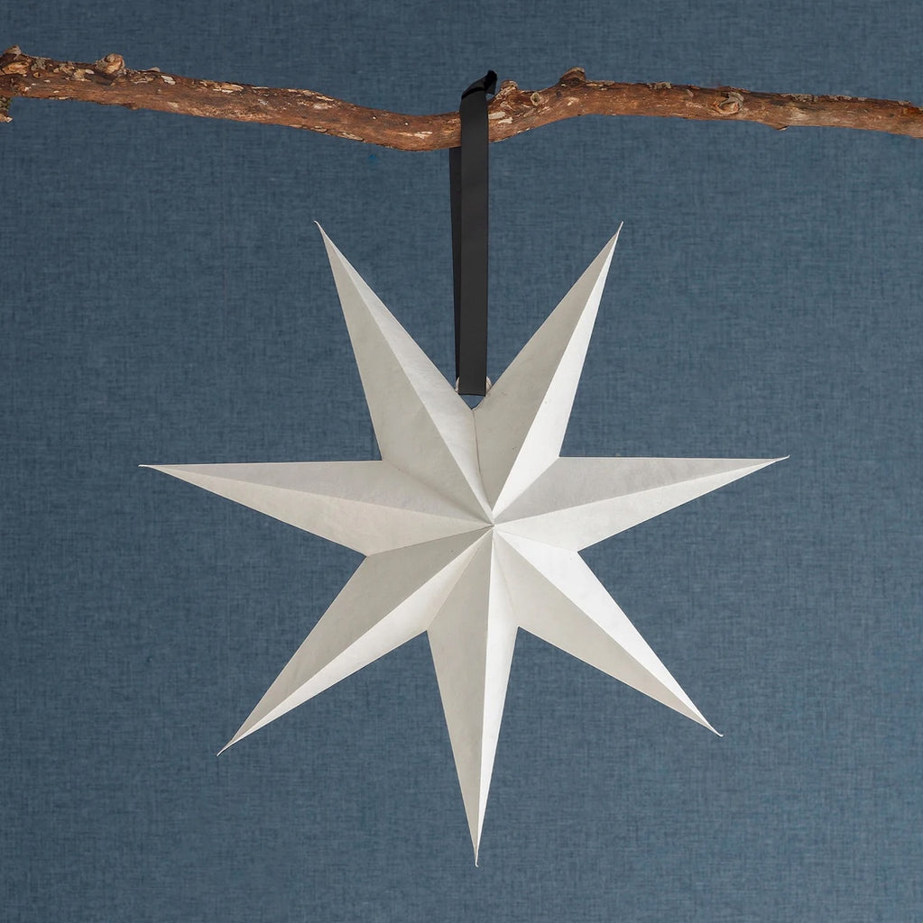 Hanging Paper Star in white