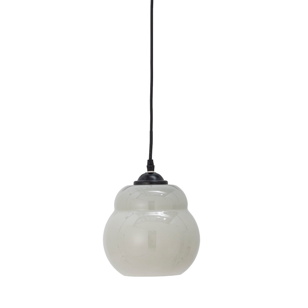 Motella Glass Pendant Light in grey by Bloomingville