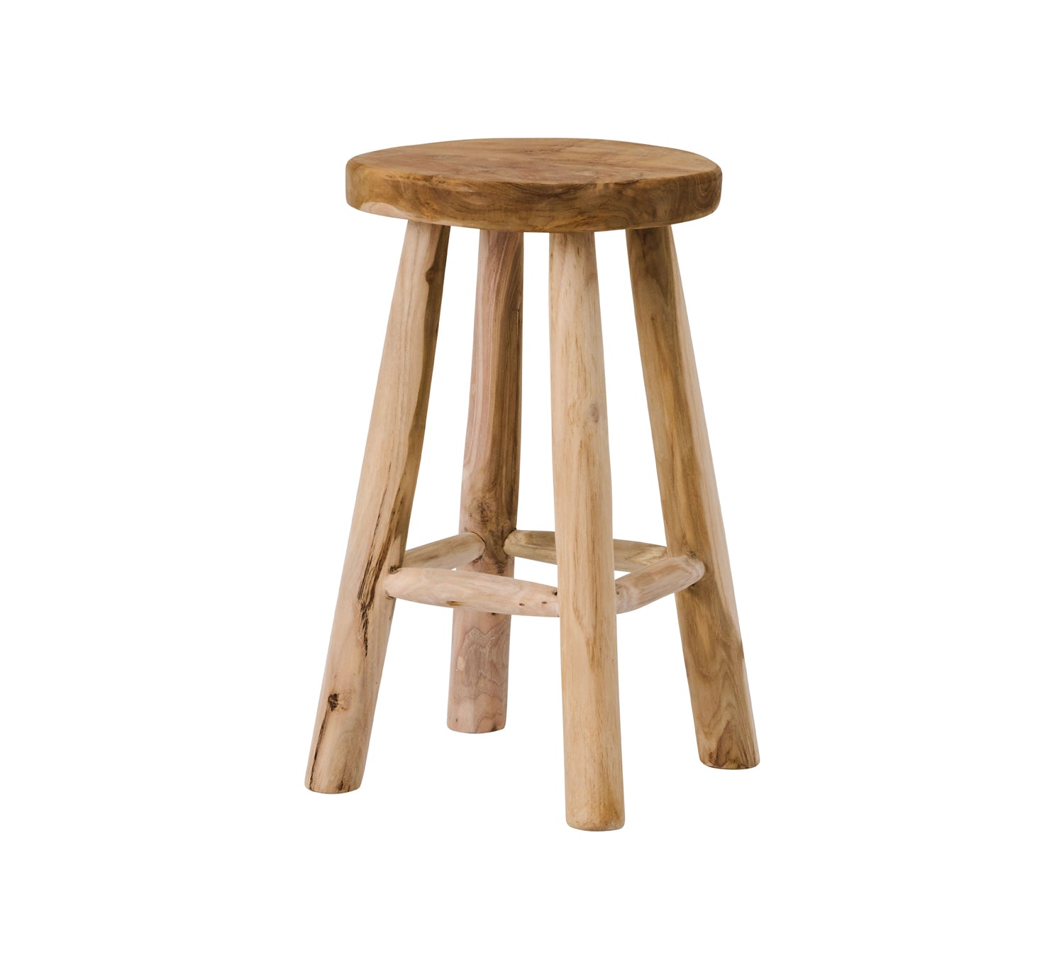 Jati Rustic Wooden Stool