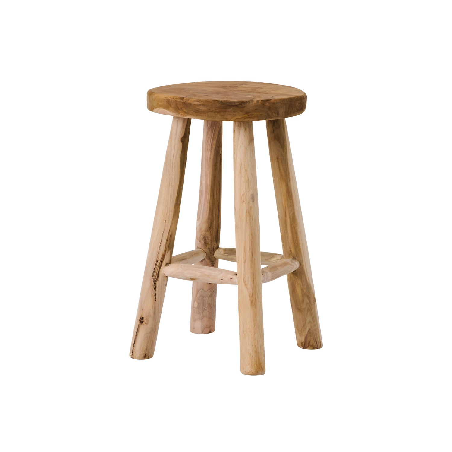 Jati Rustic Wooden Stool