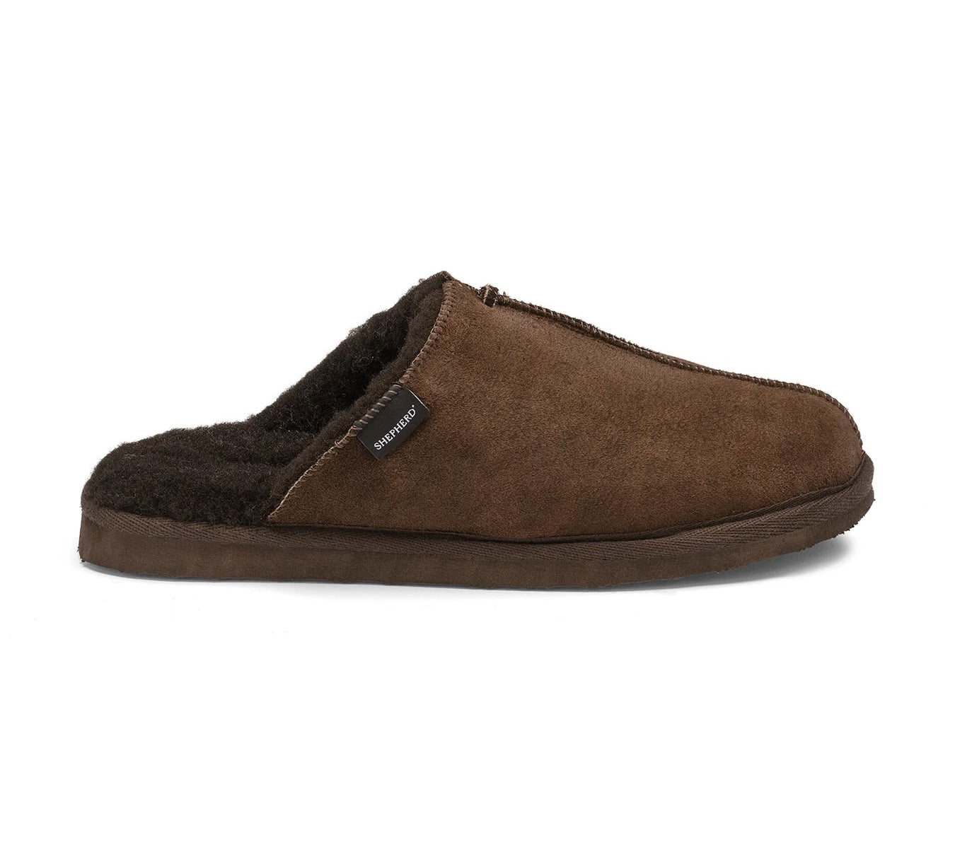 Karla brown sheepskin mule slippers