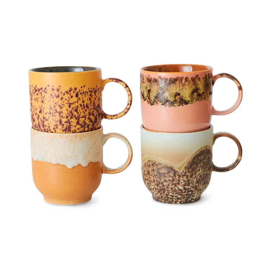 1970's ceramic mugs set Cape by HKliving 