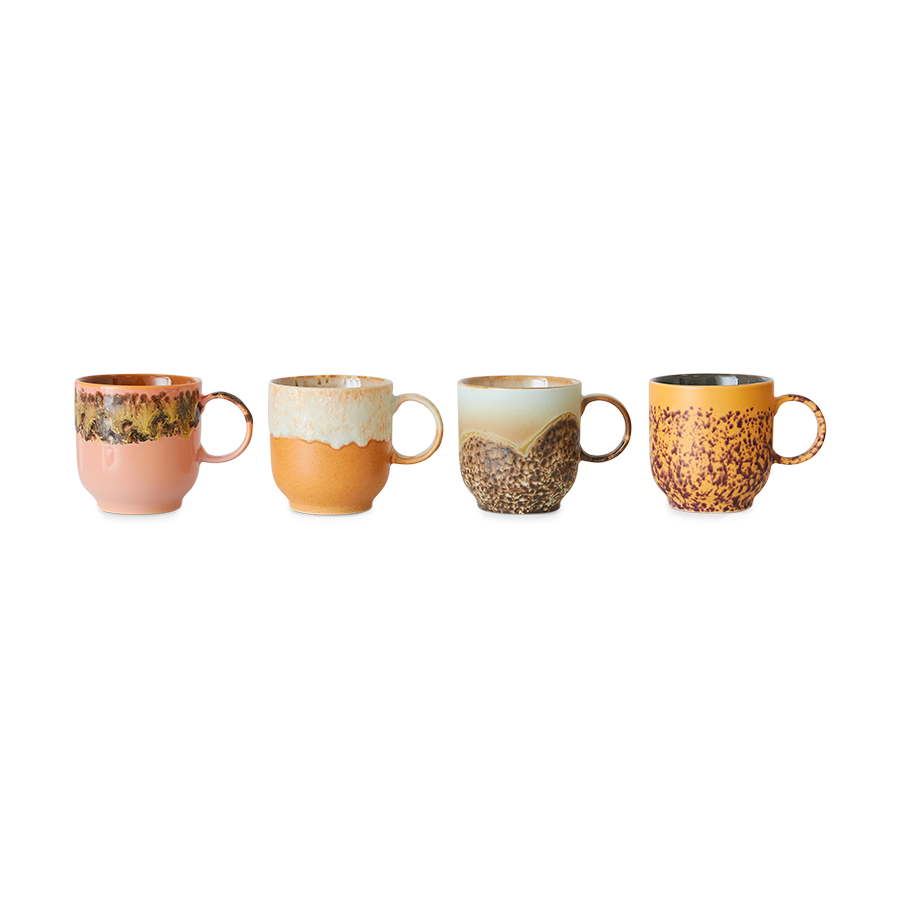 1970's ceramic mugs set Cape by HKliving 