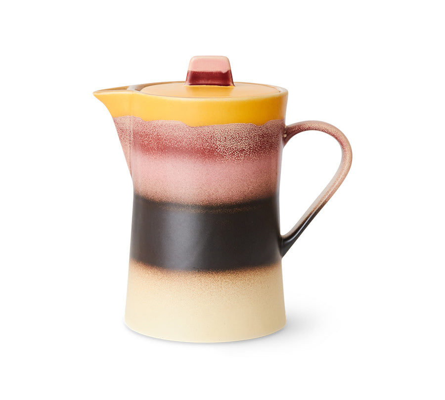 1970's Ceramic Teapot Sunset by HKLIVING