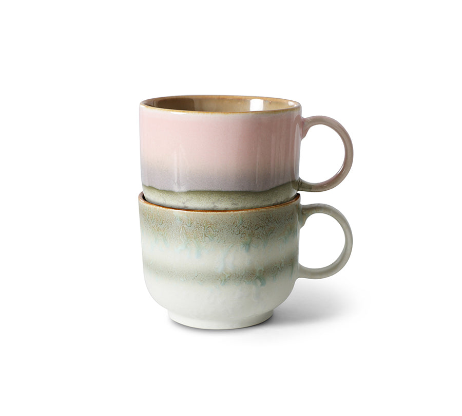 Set of 1970's Ceramic Teacups by HKliving