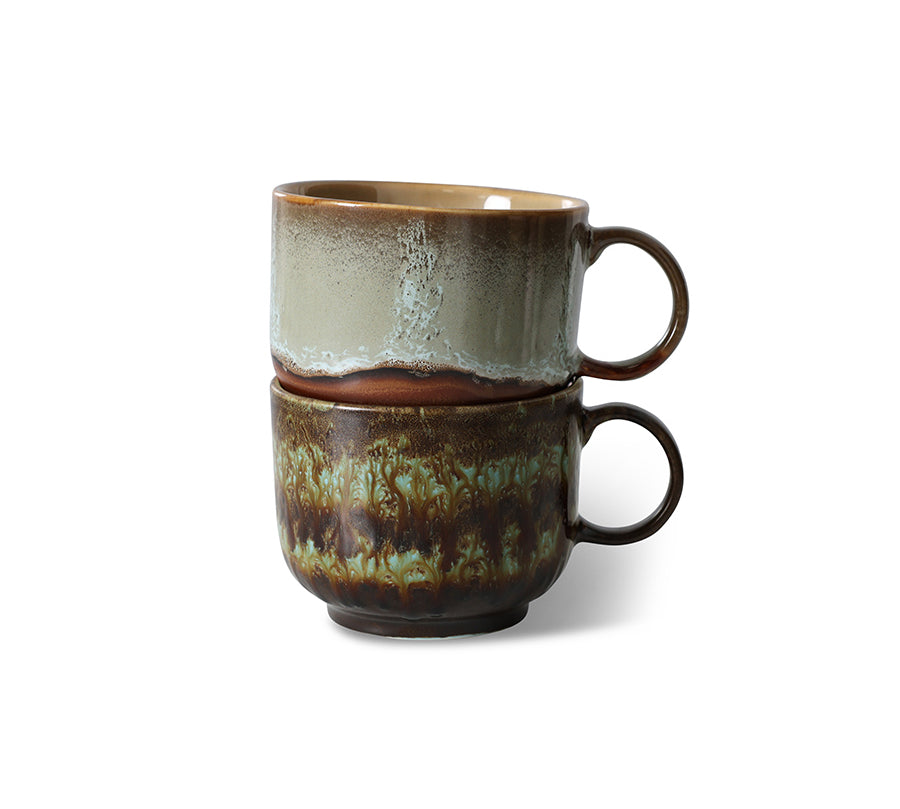 Set of 1970's Ceramic Teacups Odyssey by HKliving