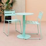 Outdoor Bistro table and chairs Set Pop in Turquoise