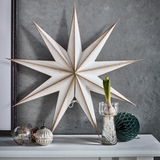 Decorative white star with gold glitter 