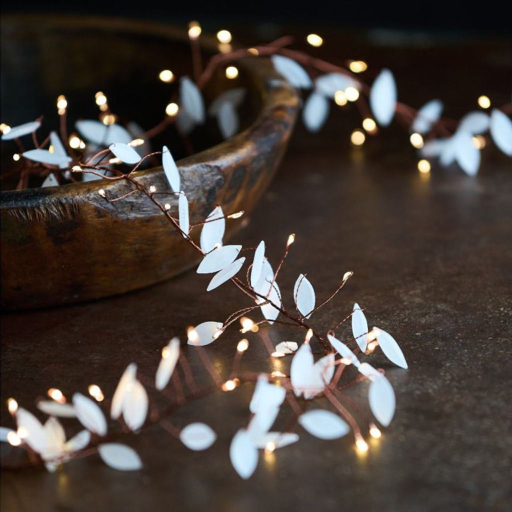 Leaf Cluster Wire Lights, battery operated string lights