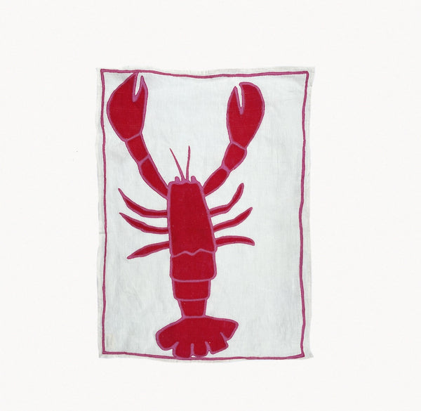 red lobster tea towel by Amuse la bouche