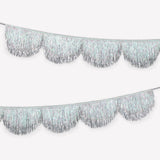 Silver Tinsel Scallop Garland by Meri Meri