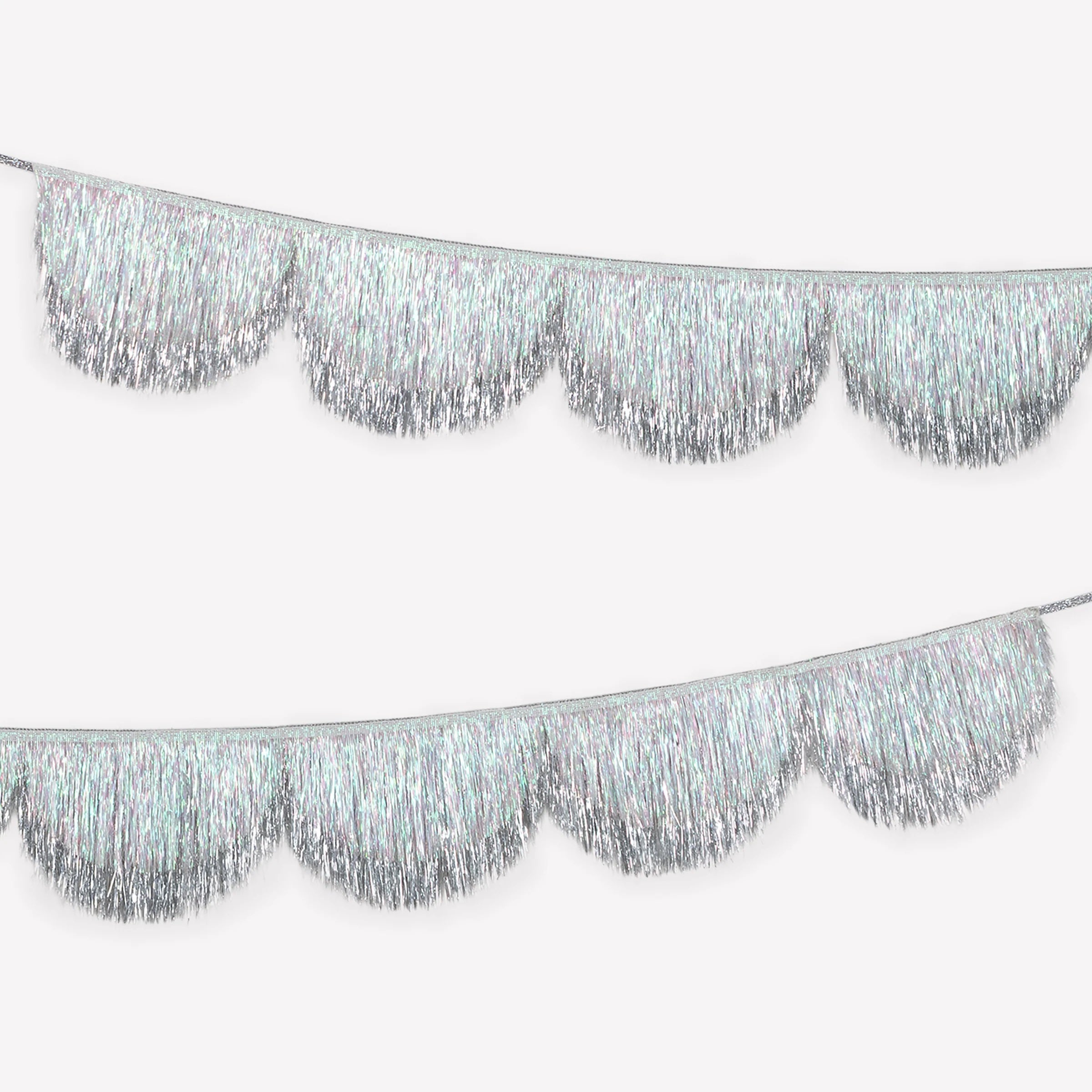 Silver Tinsel Scallop Garland by Meri Meri