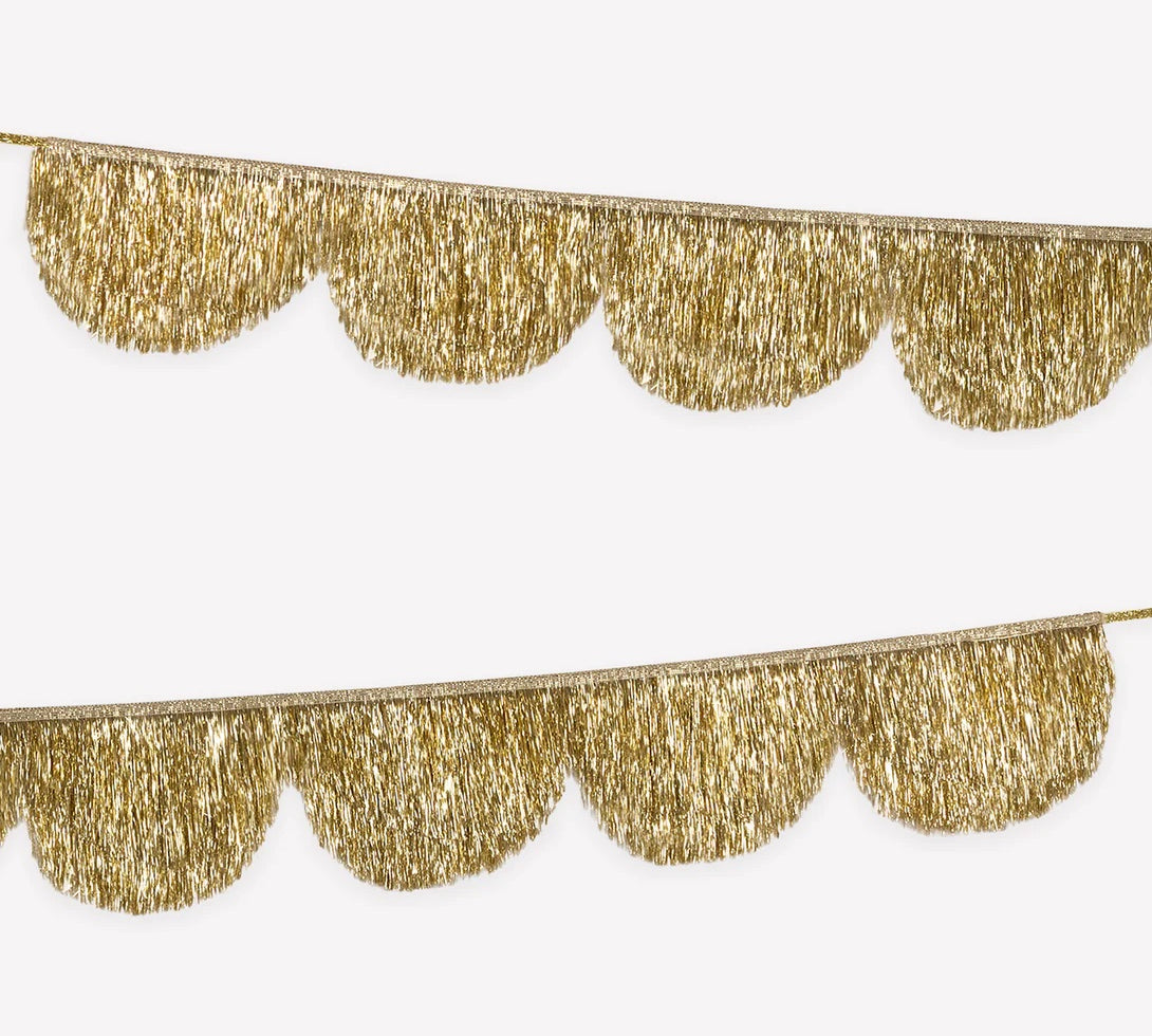 Gold Tinsel Scallop Garland by Meri Meri