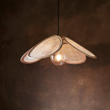 rattan and linen ceiling lamp 