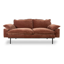 Retro Velvet Sofa 2 Seat by HKliving
