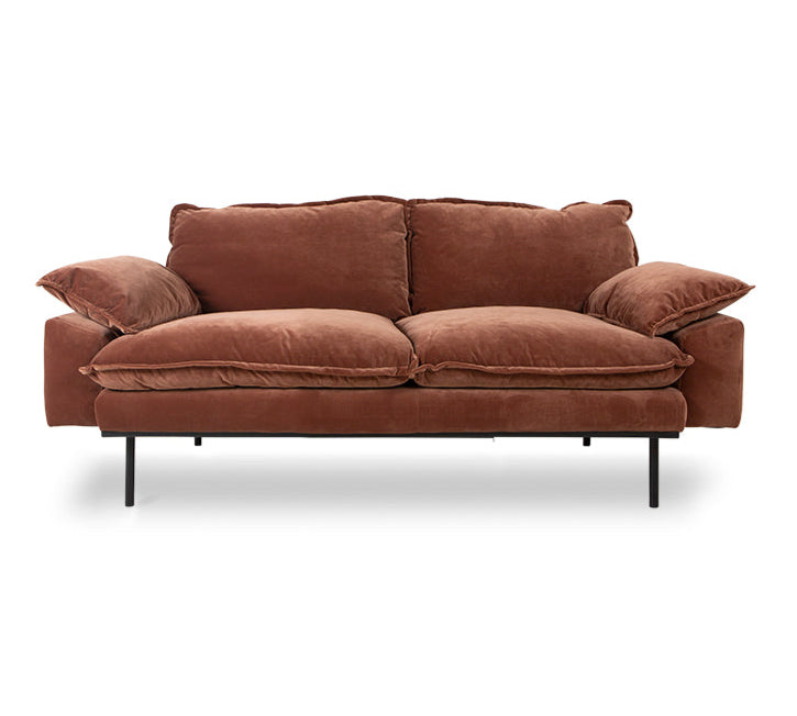 Retro Velvet Sofa 2 Seat by HKliving