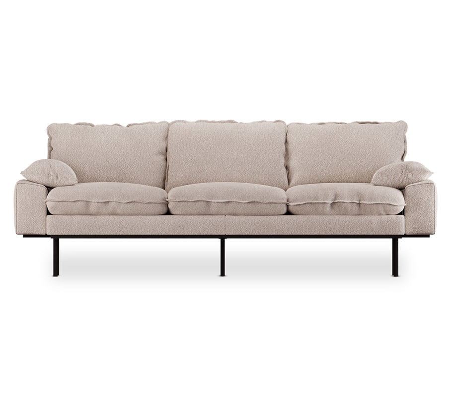 Retro Sofa in taupe boucle by HKliving