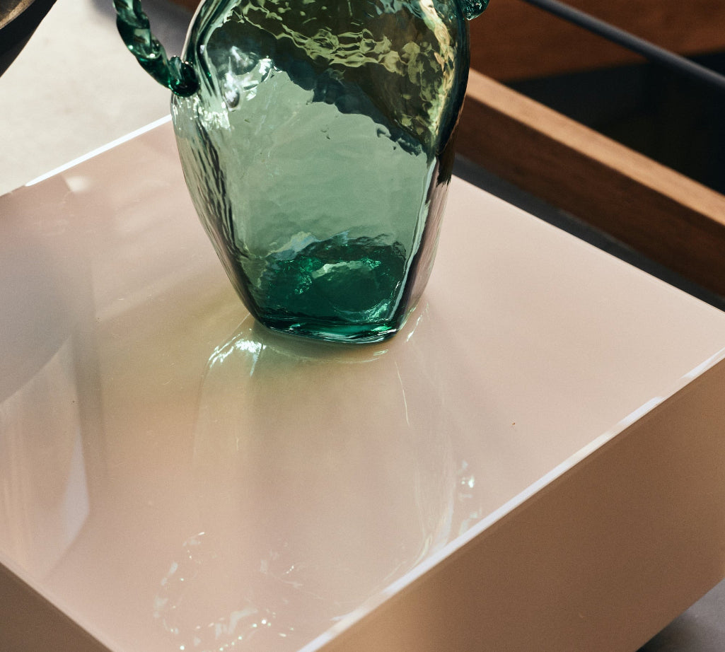 nude pink block coffee table by HKLIVING