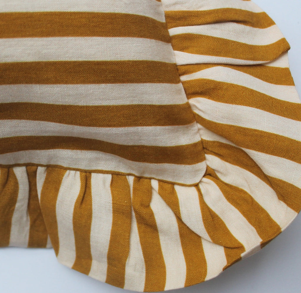 yellow stripe cushion by Amuse la bouche