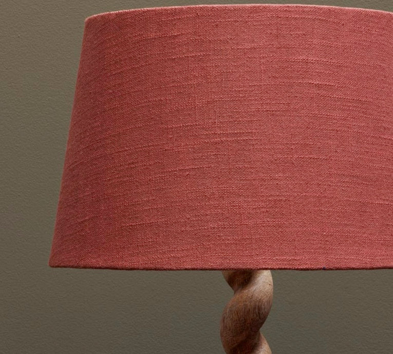 Carved Wooden Table Lamp Swirl