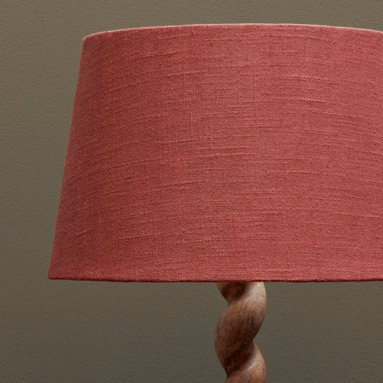 Carved Wooden Table Lamp Swirl