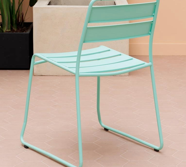 Outdoor Bistro table and chairs Set Pop in Turquoise
