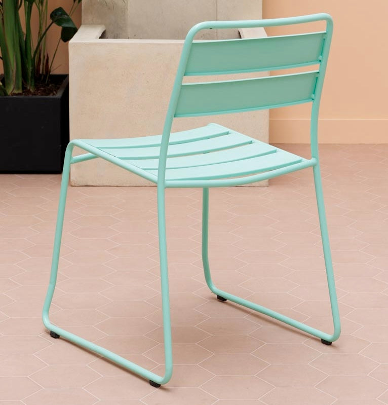 Outdoor Bistro table and chairs Set Pop in Turquoise
