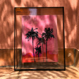 pink palm tree print by HKLIVING