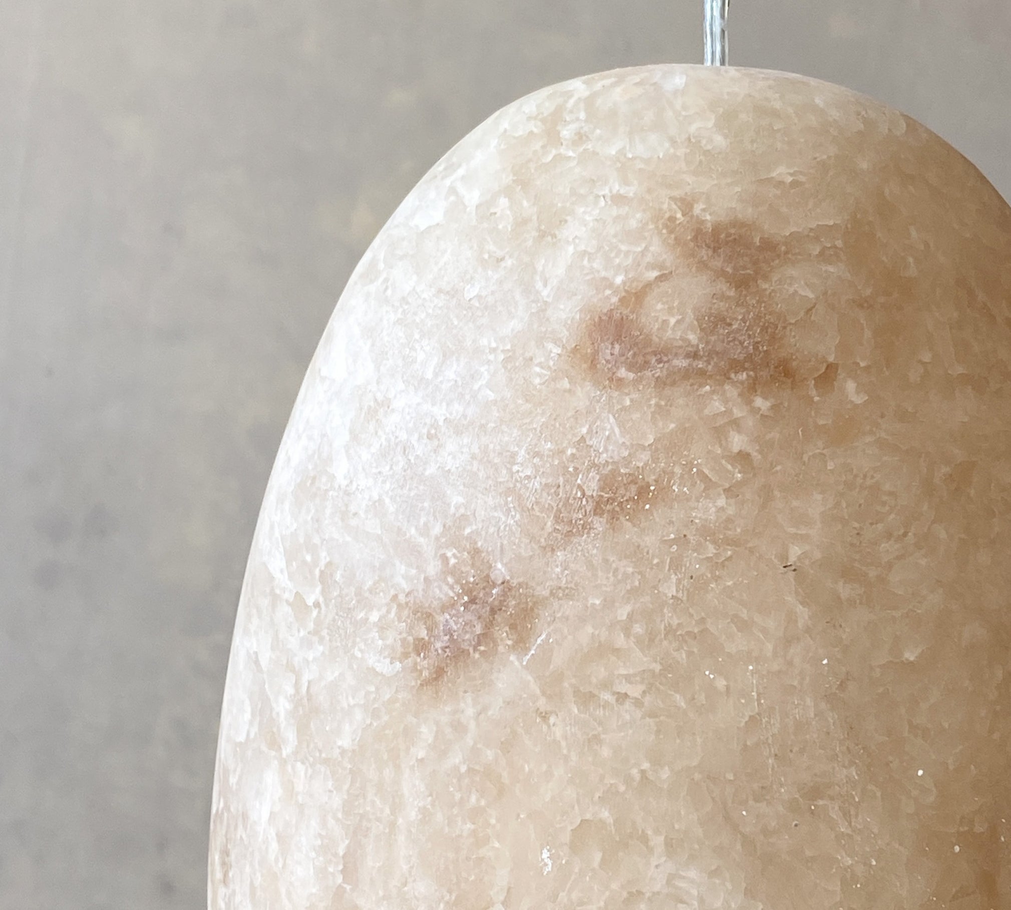 Alabaster Pendant Light in Amber by Zenza 