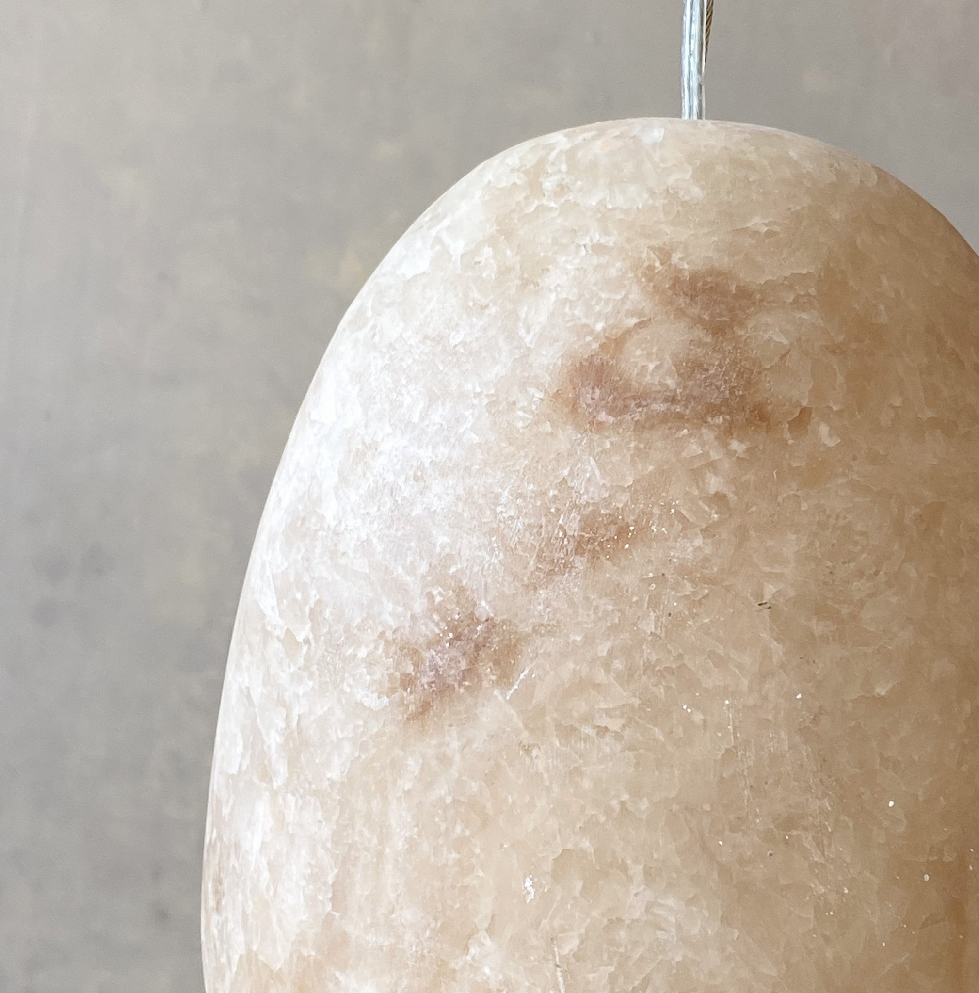 Alabaster Pendant Light in Amber by Zenza 