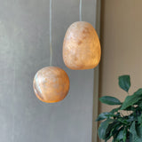 Alabaster Pendant Light in Amber by Zenza 