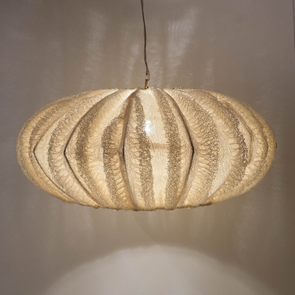 Natural loofah pendant light by Zenza