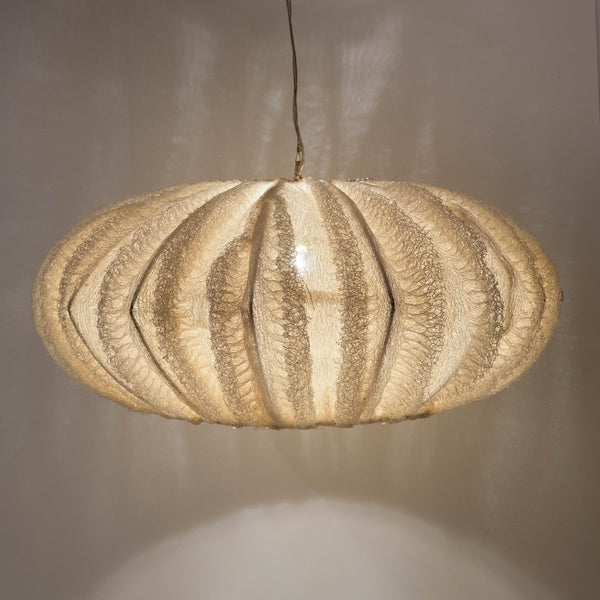 Natural loofah pendant light by Zenza