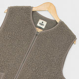 Mouse grey fleece wool vest 
